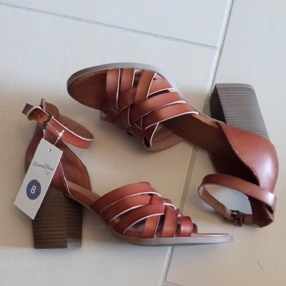 Brown Strappy Heeled Sandals